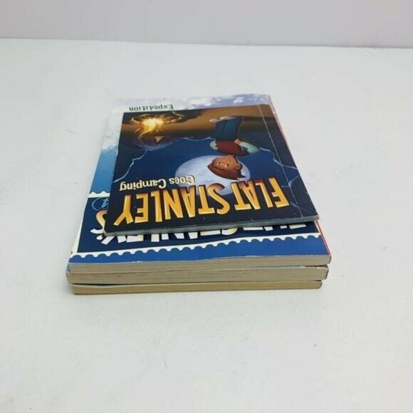Lot Of 4 Flat Stanley Books Jeff Brown Goes Camping Christmas Adventure 4 14 - Picture 7 of 7